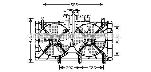 AVA QUALITY COOLING ventiliatorius, radiatoriaus MZ7537